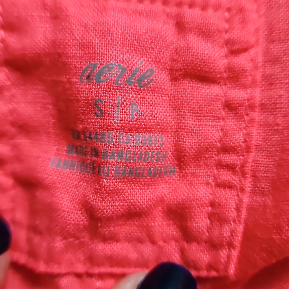 Aerie Pool to Party linen blend cover up shirt - Picture 7 of 9